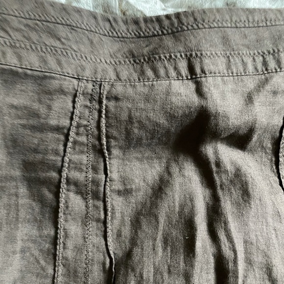 Chocolate linen skirt - Picture 3 of 5